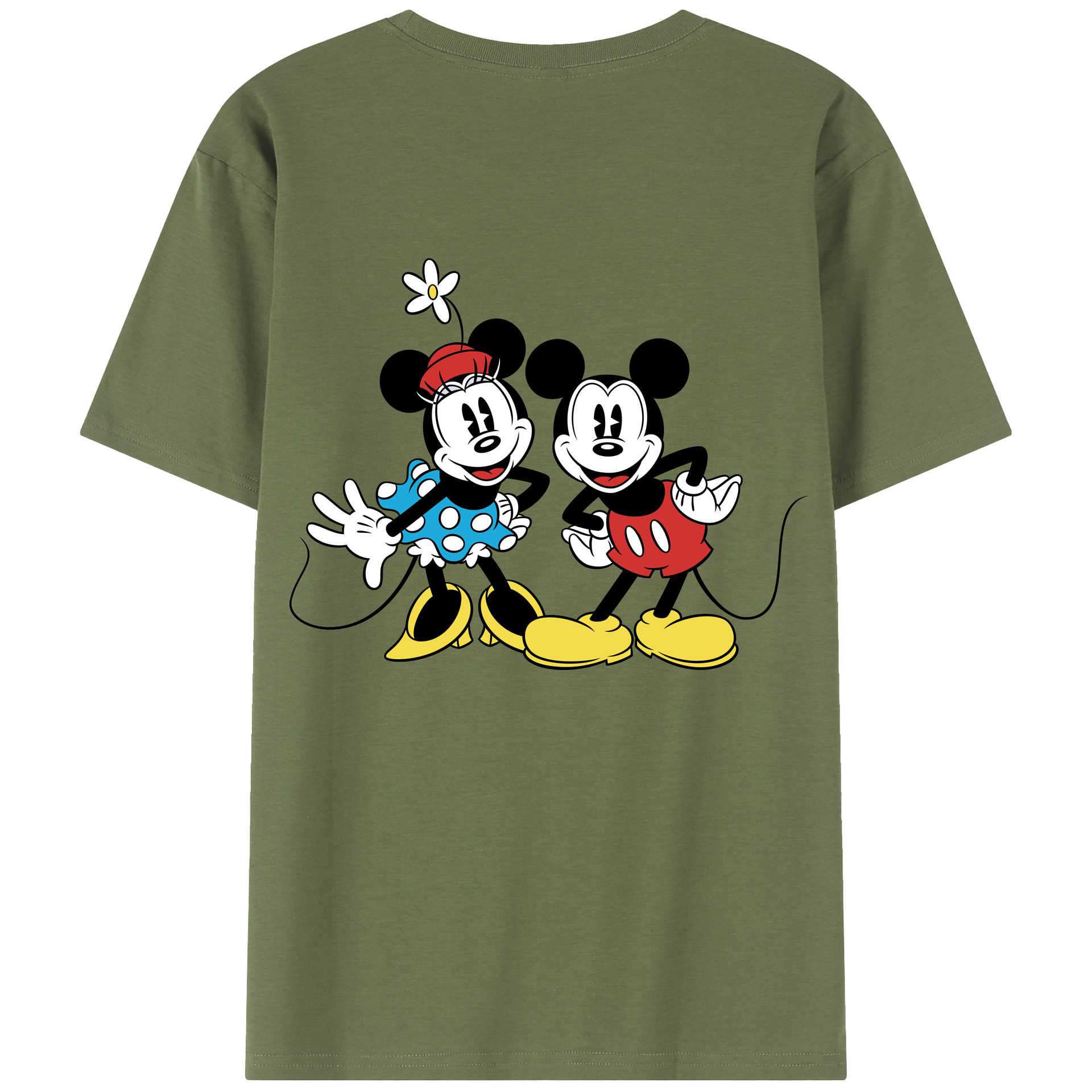 （画像用） ミッキーマウス Mickey Mouse 綿100％半袖Tシャツ（背面プリント）